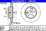 ATE Disc frana fata Mercedes Clasa C W203, Clasa E W210 ATE 24.0125-0110.1 (24.0125-0110.1)