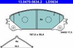 ATE Set placute frana ATE 13.0470-5634.2 (13.0470-5634.2)