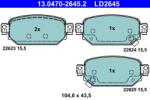 ATE Set placute frana ATE 13.0470-2645.2 (13.0470-2645.2)