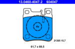 ATE Set placute frana ATE 13.0460-4047.2 (13.0460-4047.2)