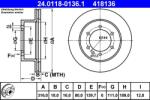ATE Disc frana spate Nissan Patrol GR V, Patrol GR IV ATE 24.0118-0136.1 (24.0118-0136.1)