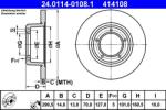 ATE Disc frana fata Land Rover Defender, Range Rover I ATE 24.0114-0108.1 (24.0114-0108.1)