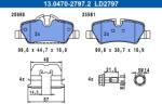ATE Set placute frana ATE 13.0470-2797.2 (13.0470-2797.2)