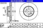 ATE Disc frana fata Toyota Yaris ATE 24.0122-0246.1 (24.0122-0246.1)
