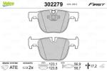 VALEO Set placute frana VALEO 302279 (302279)