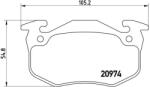 BREMBO Set placute frana BREMBO P 61 032 (P 61 032)