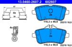ATE Set placute frana ATE 13.0460-2607.2 (13.0460-2607.2)