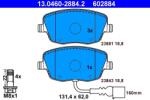 ATE Set placute frana ATE 13.0460-2884.2 (13.0460-2884.2)