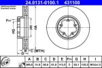 ATE Disc frana fata Ford Transit V363 ATE 24.0131-0100.1 (24.0131-0100.1)