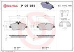 BREMBO Set placute frana BREMBO P 06 034X (P 06 034X)