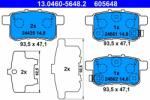 ATE Set placute frana ATE 13.0460-5648.2 (13.0460-5648.2) - fixbox