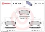 BREMBO Set placute frana BREMBO P 49 039 (P 49 039)