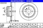 ATE Disc frana PowerDisc BMW Seria 3 E30 ATE 24.0310-0150.1 (24.0310-0150.1)