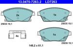 ATE Set placute frana ATE 13.0470-7263.2 (13.0470-7263.2)