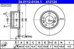 ATE Disc frana BMW Seria 5 E34 ATE 24.0112-0124.1 (24.0112-0124.1)
