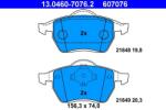 ATE Set placute frana ATE 13.0460-7076.2 (13.0460-7076.2) - fixbox