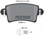 TEXTAR Set placute frana, frana disc TEXTAR 2366901 - fixbox