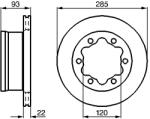 Bosch Disc frana BOSCH 0 986 478 555 (0 986 478 555) - fixbox