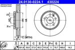 ATE Disc frana fata Opel Astra J, Zafira C ATE 24.0130-0224.1 (24.0130-0224.1)