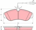 TRW Set placute frana TRW GDB1426 (GDB1426)