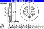 ATE Disc frana Opel Astra F, Vectra A ATE 24.0124-0115.1 (24.0124-0115.1)