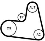 Continental Ctam Set curea transmisie cu caneluri CONTINENTAL CTAM 6PK1217K1 - fixbox