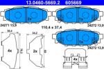ATE Set placute frana ATE 13.0460-5669.2 (13.0460-5669.2)