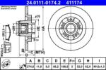 ATE Disc frana spate Renault Kangoo ATE 24.0111-0174.2 (24.0111-0174.2)