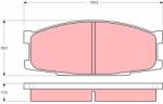 TRW Set placute frana TRW GDB1022 (GDB1022)