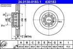 ATE Disc frana fata Audi A8 D2/D3, A6 C4 ATE 24.0130-0183.1 (24.0130-0183.1)