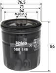 VALEO Filtru ulei VALEO 586146 (586146) - fixbox