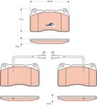 TRW Set placute frana TRW GDB1648 (GDB1648)