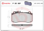 BREMBO Set placute frana BREMBO P 50 087 (P 50 087)