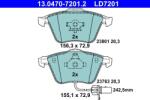 ATE Set placute frana ATE 13.0470-7201.2 (13.0470-7201.2)