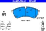 ATE Set placute frana ATE 13.0460-3886.2 (13.0460-3886.2) - fixbox