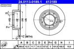 ATE Disc frana spate Land Rover Defender, Range Rover I ATE 24.0113-0189.1 (24.0113-0189.1)