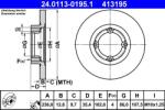 ATE Disc frana fata Chevrolet Matiz, Spark ATE 24.0113-0195.1 (24.0113-0195.1)