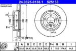 ATE Disc frana fata PowerDisc BMW Seria 3 E46, Z4 E85 ATE 24.0325-0138.1 (24.0325-0138.1)