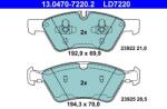 ATE Set placute frana ATE 13.0470-7220.2 (13.0470-7220.2)