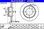 ATE Disc frana spate Volvo S40 I, V40 ATE 24.0110-0229.1 (24.0110-0229.1)