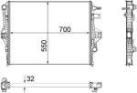 MAHLE Radiator, racire motor MAHLE CR 1183 000P (CR 1183 000P)