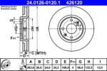 ATE Disc frana fata Citroën C4 I/II, Peugeot 307 ATE 24.0126-0120.1 (24.0126-0120.1)