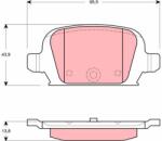 TRW Set placute frana TRW GDB1412 (GDB1412)