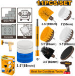 INGCO Set de perii cu 11 piese cu prindere bit (WCB1101)