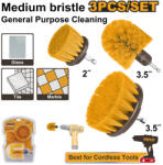INGCO Set de perii cu 3 piese cu prindere bit (WCBM0301)