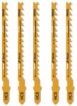 INGCO Lamă de fierăstrău pendular pentru lemn 100/74 mm 6 TPI tăiere curbată HCS (5 buc) (JBT244D) Set capete bit, chei tubulare