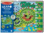 Melissa & Doug Дървен пъзел с механизъм Melissa & Doug - Animal Chase, 24 части (31004) - ozone