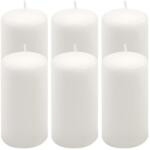 Nexos Set de lumânări pilon, 11, 5 cm, Ø 6 cm, alb, 6 buc (DK47110_SL06)