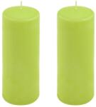 Nexos Set de lumânări pilon, 20 cm, Ø 7, 5 cm, verde deschis, 2 buc (DK47135_SL02)