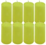 Nexos Set de lumânări cilindrice, 10 cm, Ø 5 cm, verde deschis, 8 (DK47105_SL08)